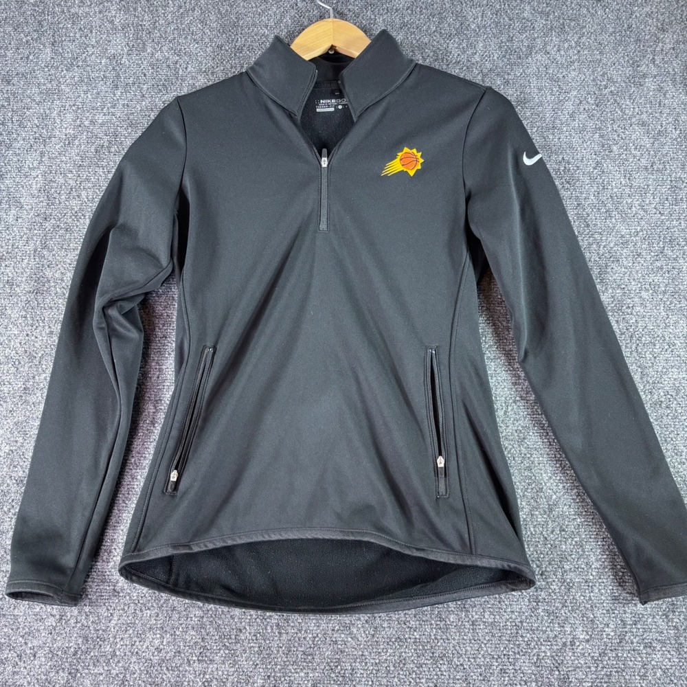 Nike Golf Phoenix Suns 1/4 Zip Pullover Womens Small Black Therma-FIT NBA 50th